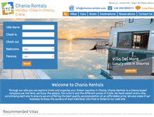 Tablet Screenshot of chania-rentals.com